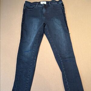 Lola Jeans Black Skinny Jeans with Side Sequin Trim